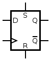 D-type flip-flop circuit symbol