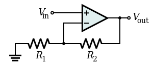 Non-inverting amplifier circuit diagram